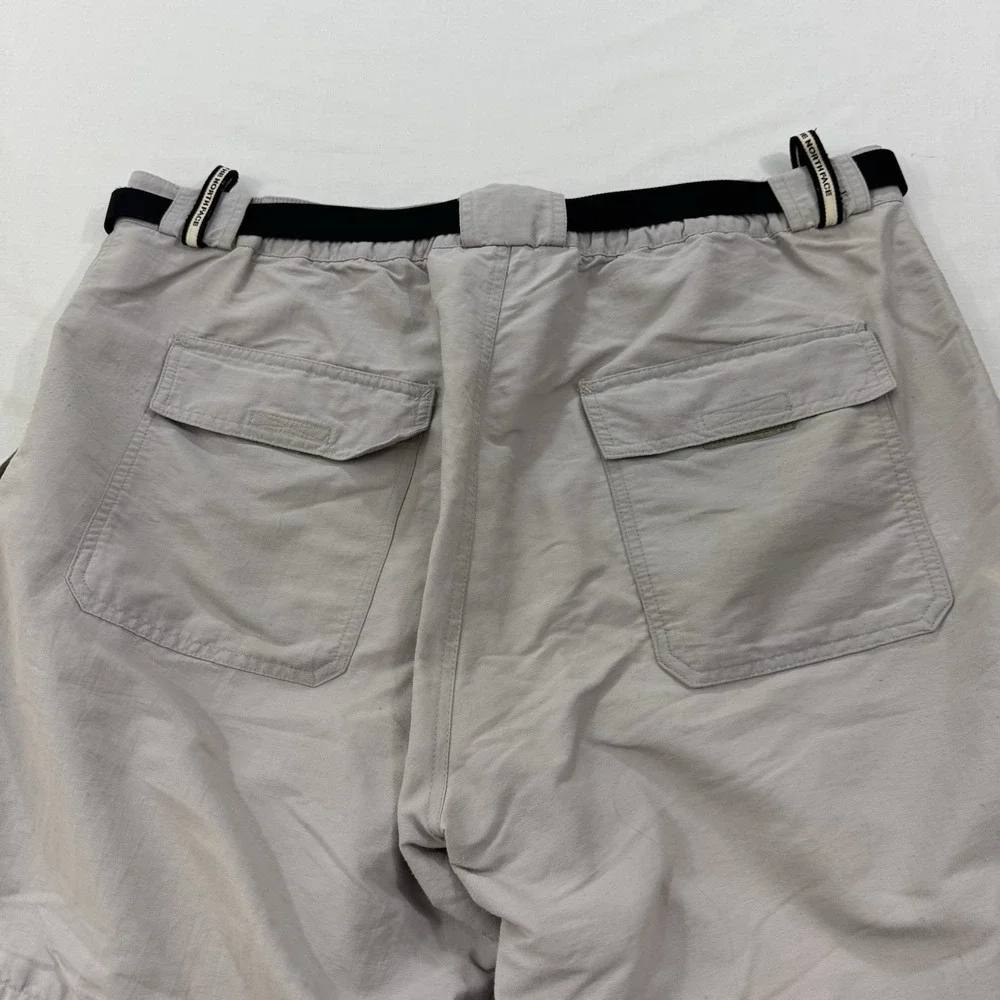 The‎ North Face Convertible Zip Off Hiking Pants Men XL Belted Gray Nylon